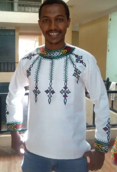 Men Tshirt Tilf የወንዶች ቲሸርት ጥልፍ
